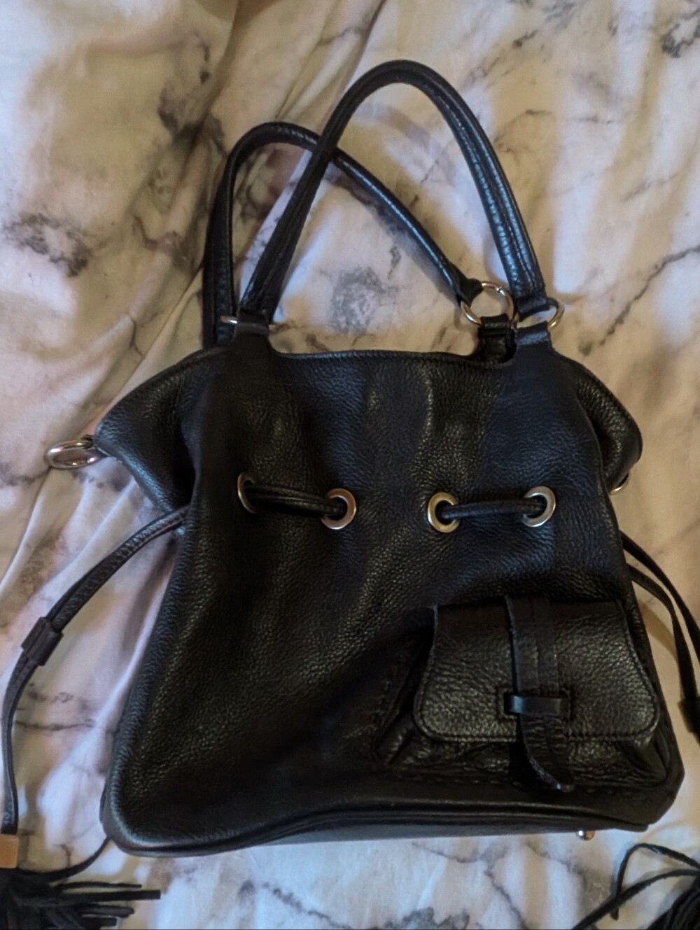 Black Leather Purse (Unsure Of Brand)